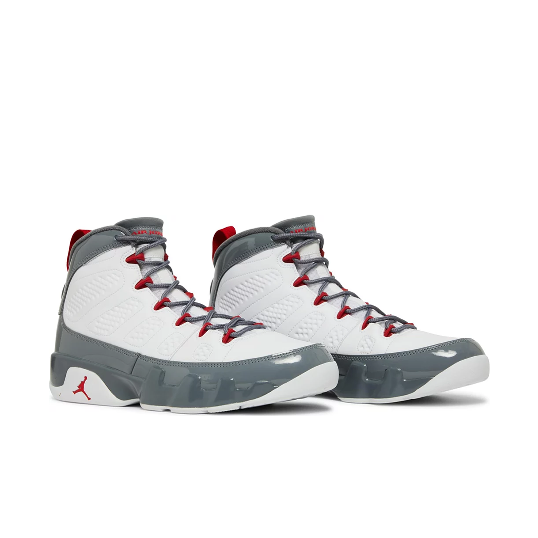Air JORDAN 9 RETRO FIRE RED 10.5 white fire red grey
