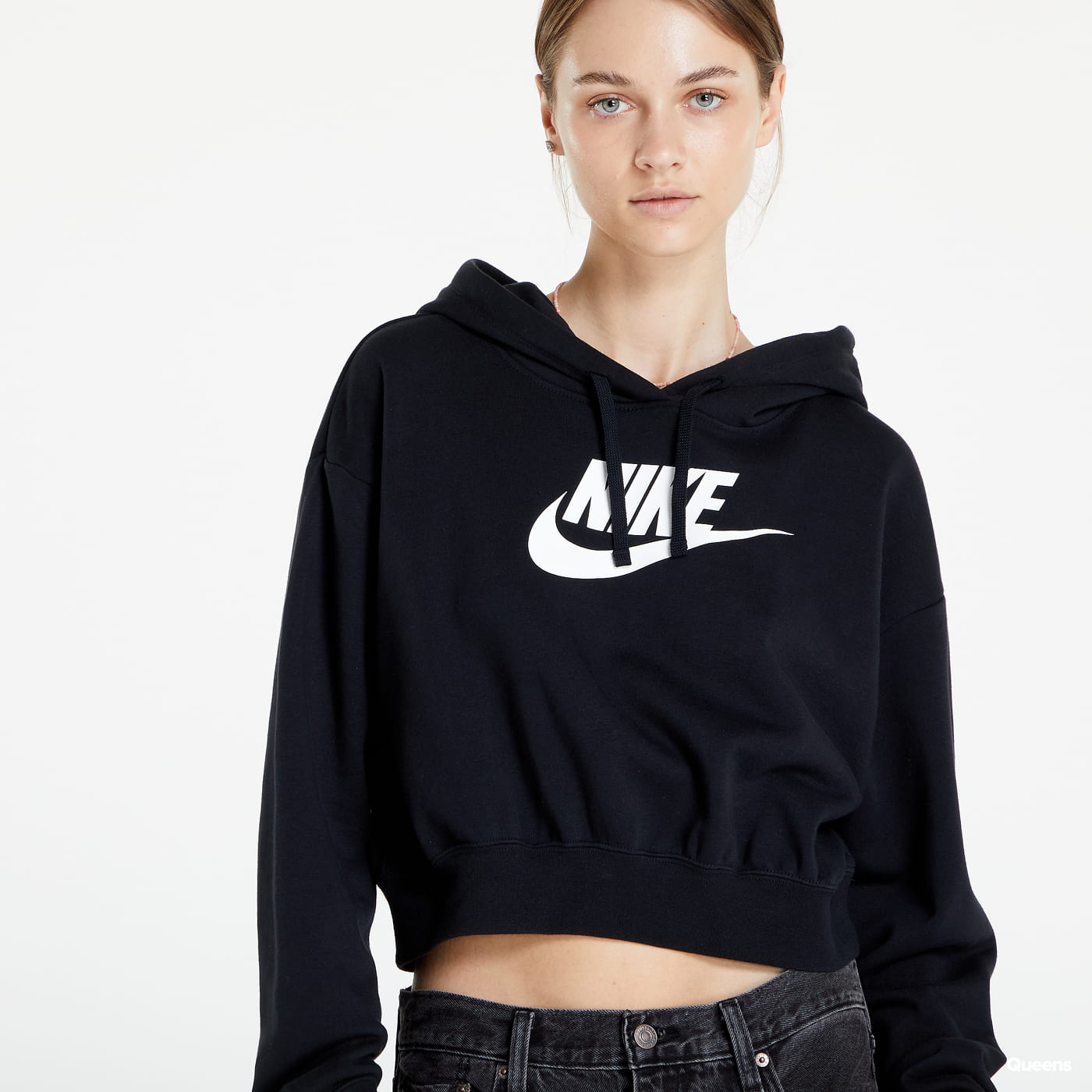 NIKE GRAPHIC CROPPED HOODIE W