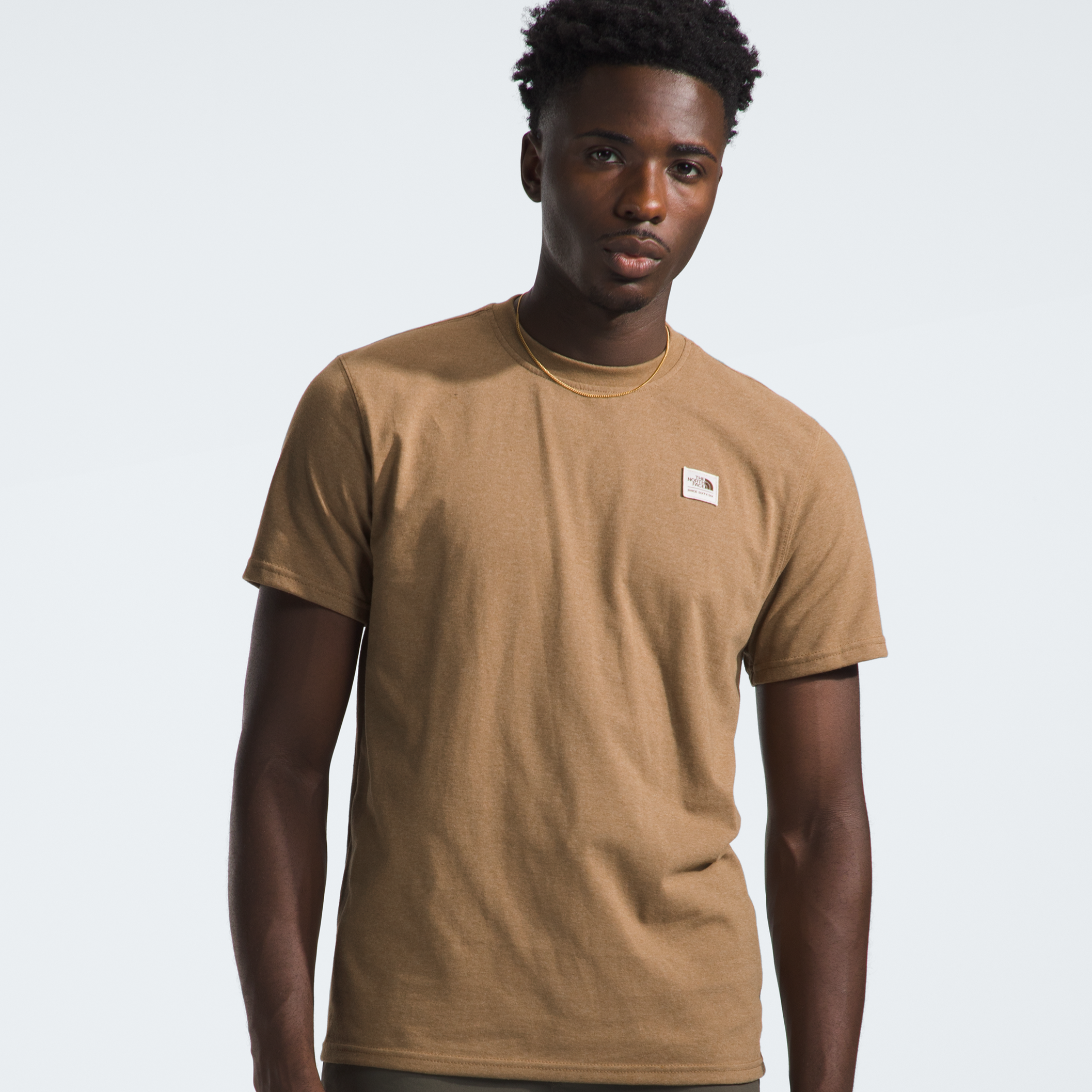 TNF S/S HERITAGE PATCH HEATHERED TEE